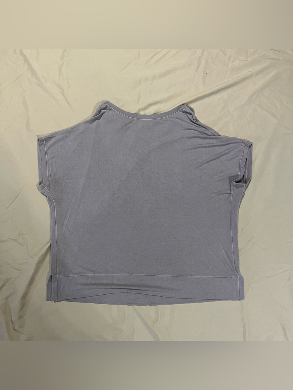 Athleta Gray Cowl Neck Oversized Tee Short Sleeve Top Size Large - Picture 4 of 5